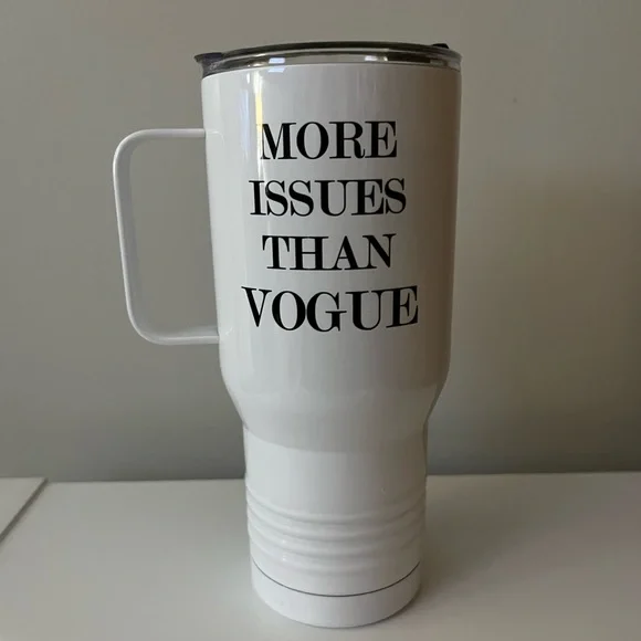 Handcrafted Luxury Novelty Tumbler - 22 OZ White Stainless Steel - Picture 3 of 3